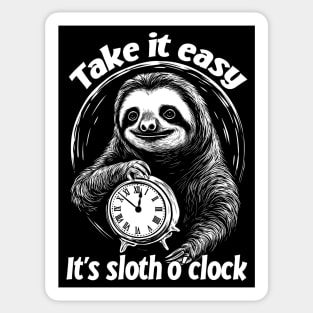 Take it easy - It's sloth o' clock. Chill out and relax. Sticker